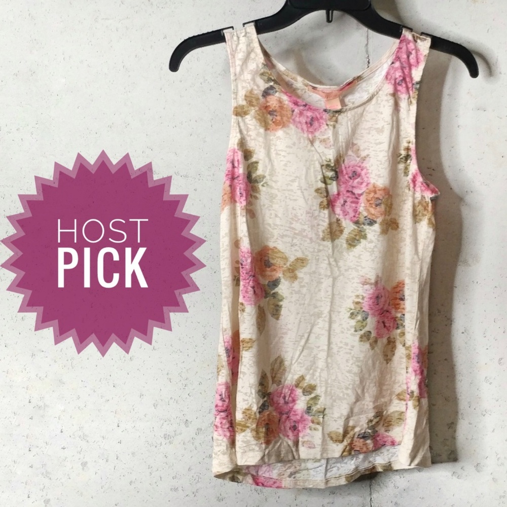 Rebellious One Spring Floral Tank New with Tags